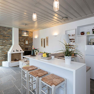 Sitting room and kitchen